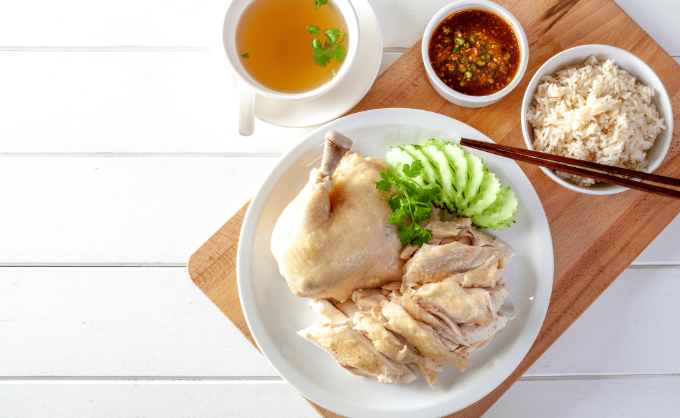Hainanese Chicken Rice Makanan Dari Singapore