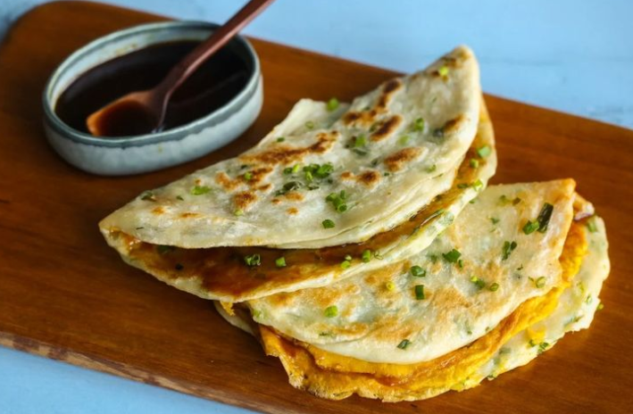 Pancake Daun Bawang Halus - Shou Zhua Bing Makanan Khas Taiwan